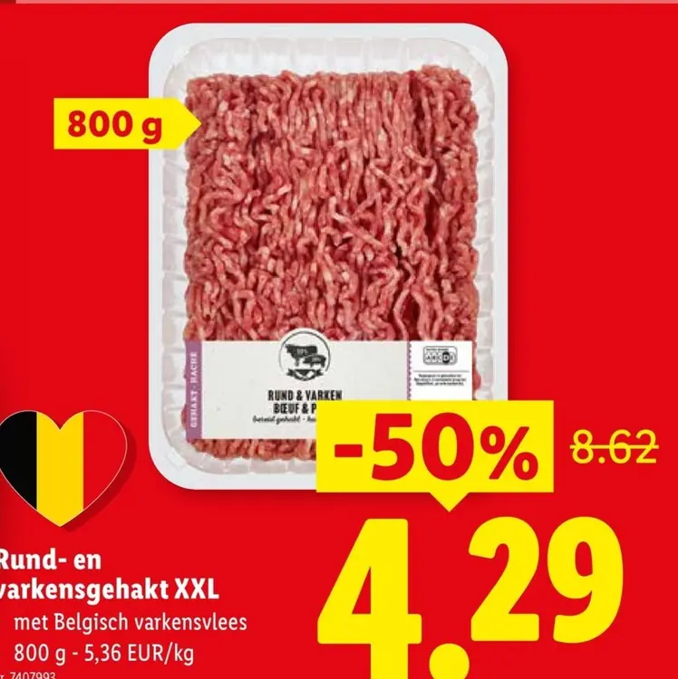 Promotie: Rund- en varkensgehakt XXL