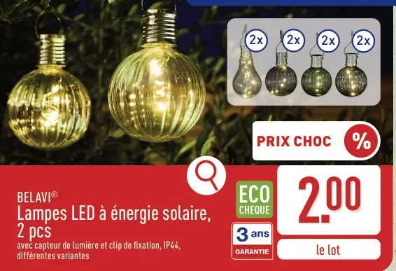 Offre: Lampes LED à énergie solaire
