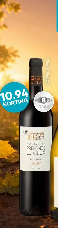 Aanbieding: Domaine Preignes Le Vieux Pays d'Oc Merlot 