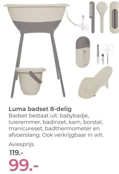 Aanbieding: Luma badset 8-delig