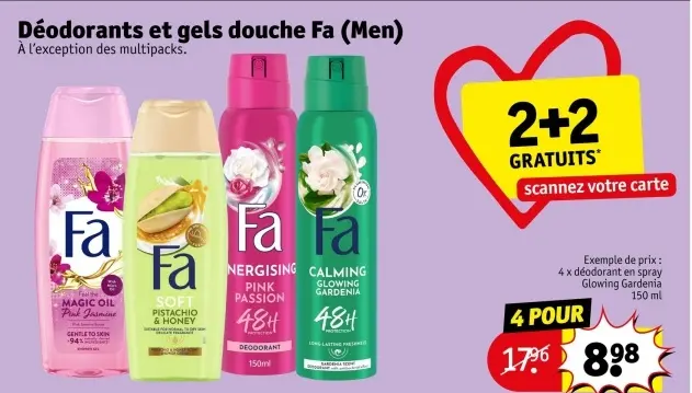 Offre: Déodorants et gels douche