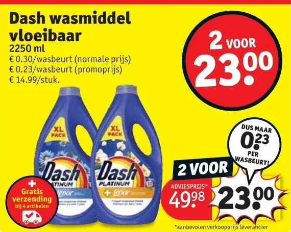 Promotie: Dash wasmiddel vloeibaar
