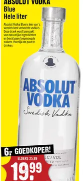 Aanbieding: ABSOLUT VODKA Blue