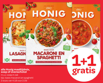 Aanbieding: Honig maaltijdmix, soep of ovenschotel