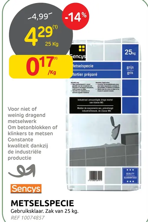 Promotie: Metselspecie