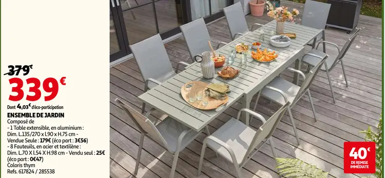 Promotie: Ensemble de jardin