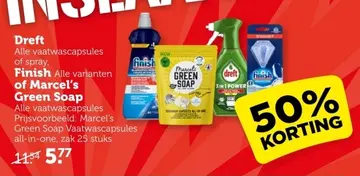 Aanbieding: Dreft, Finish, Marcel's Green Soap