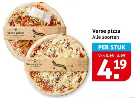 Aanbieding: Verse pizza