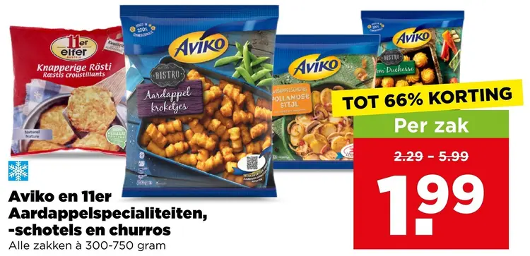 Aanbieding: Aardappelspecialiteiten, -schotels en churros