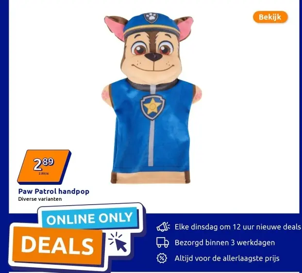 Aanbieding: Paw Patrol handpop