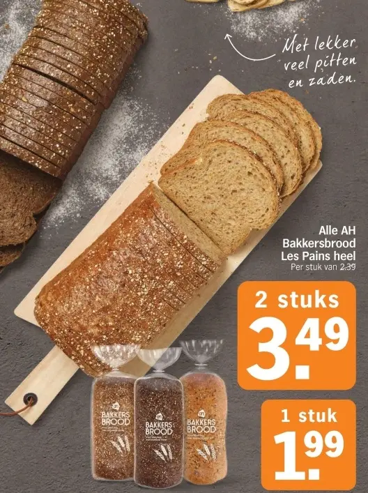 Aanbieding: AH Bakkersbrood Les Pains heel