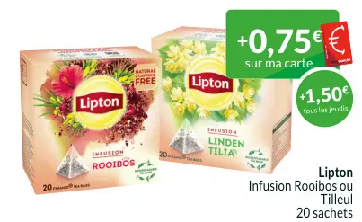 Offre: Infusion Rooibos ou Tilleul