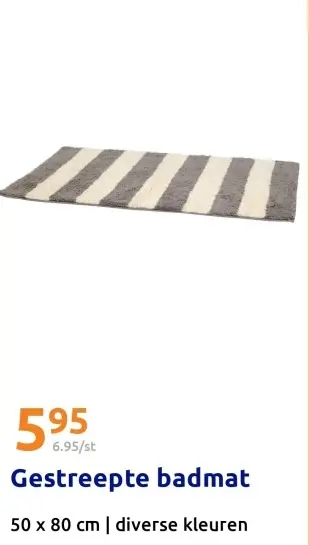 Aanbieding: Gestreepte badmat