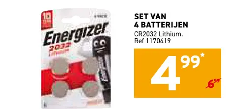 Promotie: Set van 4 batterijen
