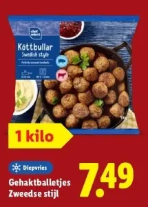 Aanbieding: Gehaktballetjes Zweedse stijl