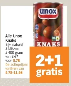 Aanbieding: Alle Unox Knaks