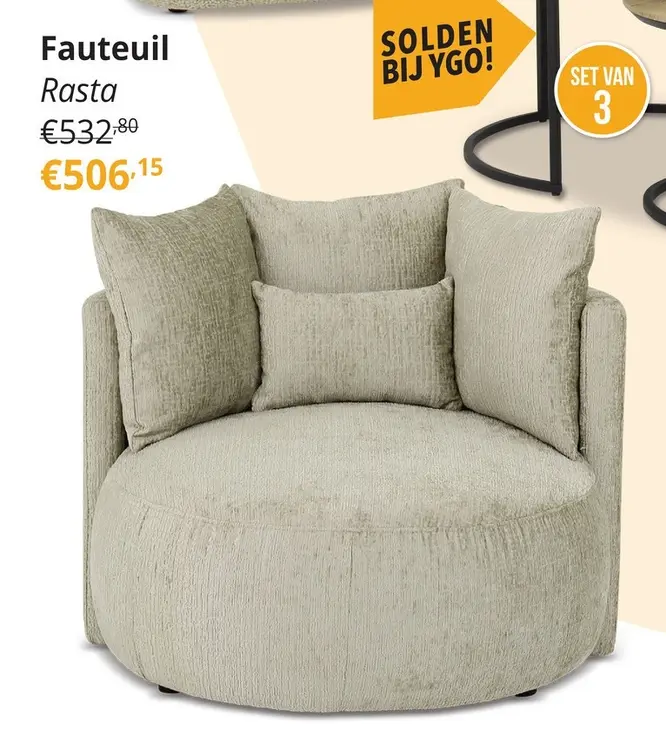 Promotie: Fauteuil Rasta