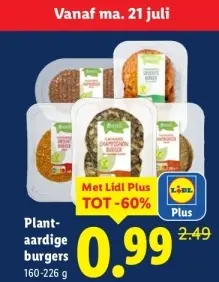 Aanbieding: Plantaardige burgers