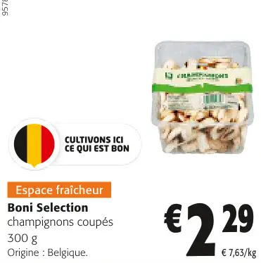 Offre: champignons coupés