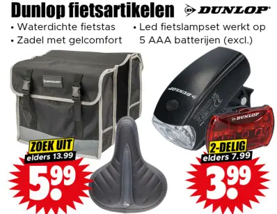 Aanbieding: Dunlop fietsartikelen