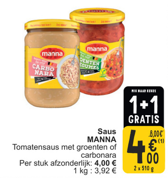 Aanbieding: Saus MANNA 