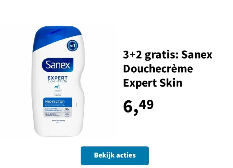 Aanbieding: Sanex Douchecrème Expert Skin