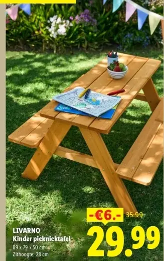 Aanbieding: Kinder picknicktafel