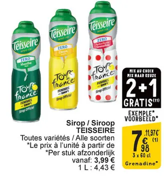 Offre: Sirop / Siroop TEISSEIRE