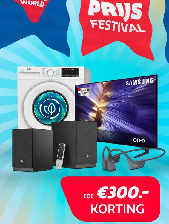 Aanbieding: Washing machine, Samsung OLED TV, Speakers, S