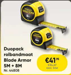 Promotie: Duopack rolbandmaat Blade Armor