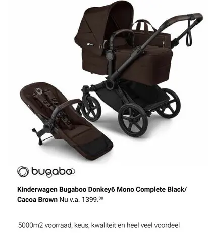 Aanbieding: Kinderwagen Bugaboo Donkey6 Mono Complete Bla