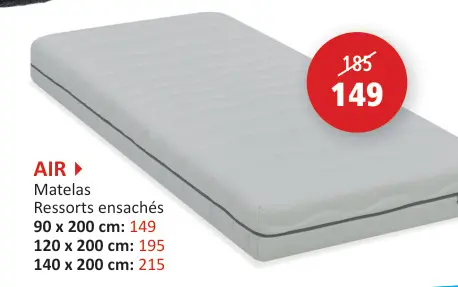 Offre: Matelas Ressorts ensachés