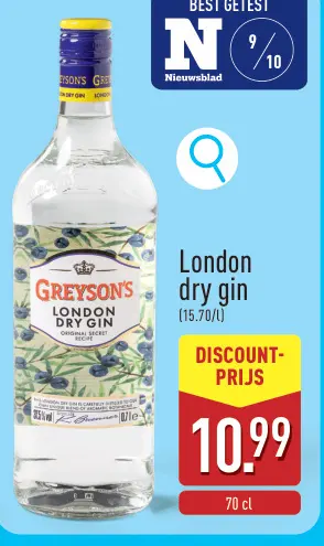 Promotie: London dry gin