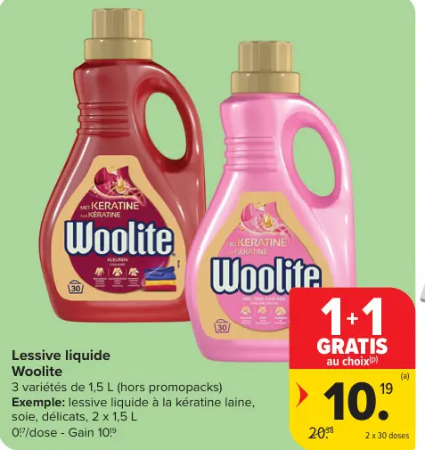 Offre: Lessive liquide Woolite