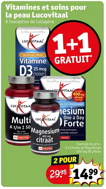 Offre: Vitamines et soins pour la peau