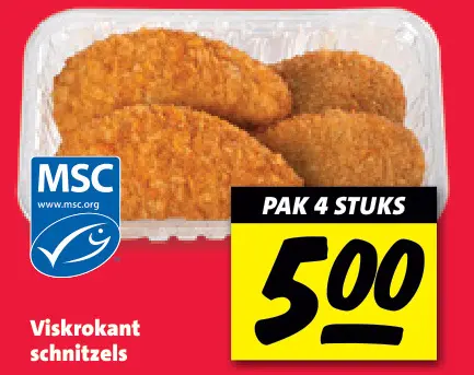Aanbieding: Viskrokant schnitzels