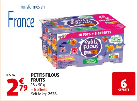 Promotie: Petits filous fruits