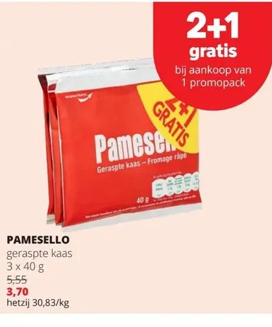 Promotie: Geraspte kaas