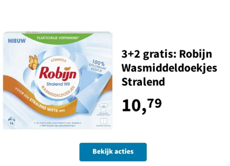 Promotie: Robijn Wasmiddeldoekjes Stralend