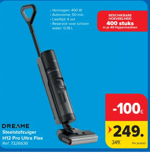 Promotie: Steelstofzuiger H12 Pro Ultra Flex