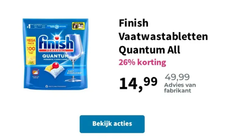 Aanbieding: Vaatwastabletten Quantum All