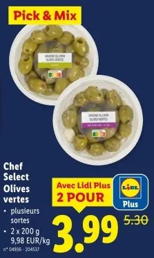 Offre: Olives Vertes