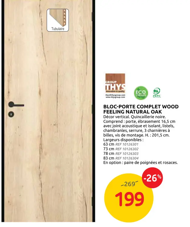 Promotie: Bloc-porte complet wood feeling natural oak