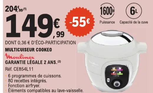 Offre: Multicuiseur cookeo