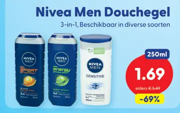 Aanbieding: Nivea Men Douchegel