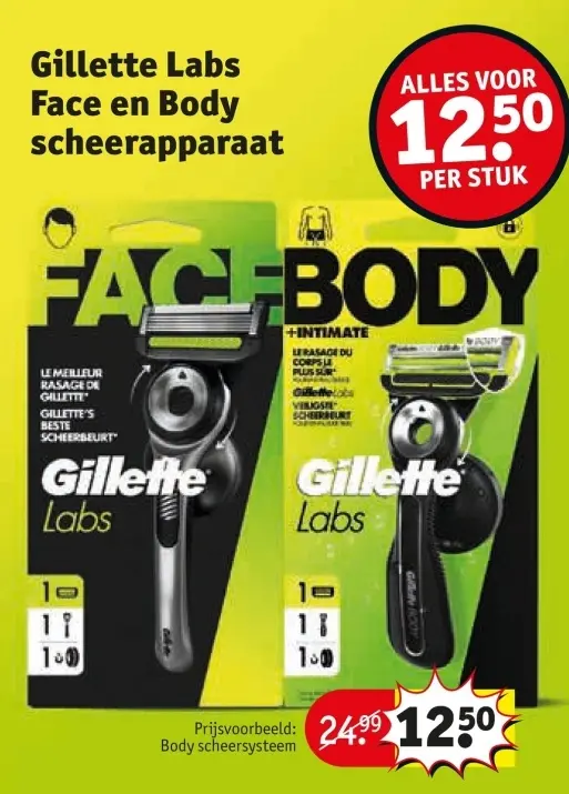 Aanbieding: Gillette Labs Face en Body scheerapparaat