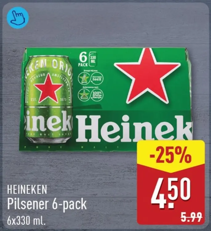 Aanbieding: Heineken Pilsener 6-pack