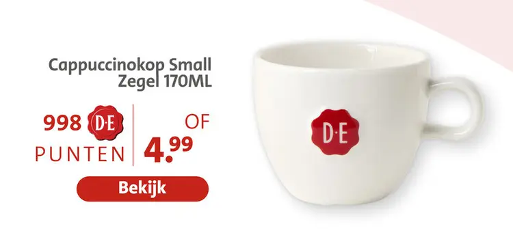 Aanbieding: Cappuccinokop Small Zegel