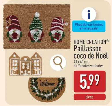 Offre: Paillasson coco de Noël