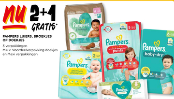 Aanbieding: PAMPERS LUIERS, BROEKJES OF DOEKJES